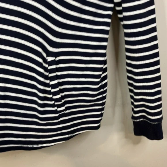 J Crew Factory striped funnel neck top - Picture 3 of 8